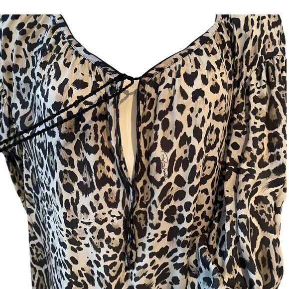 Roberto Cavalli Silk Peasant Blouse Size IT44 US 8-10 Never Worn - Picture 3 of 9